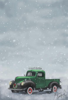 Skiing The Guggenheim Back Cover - Commission